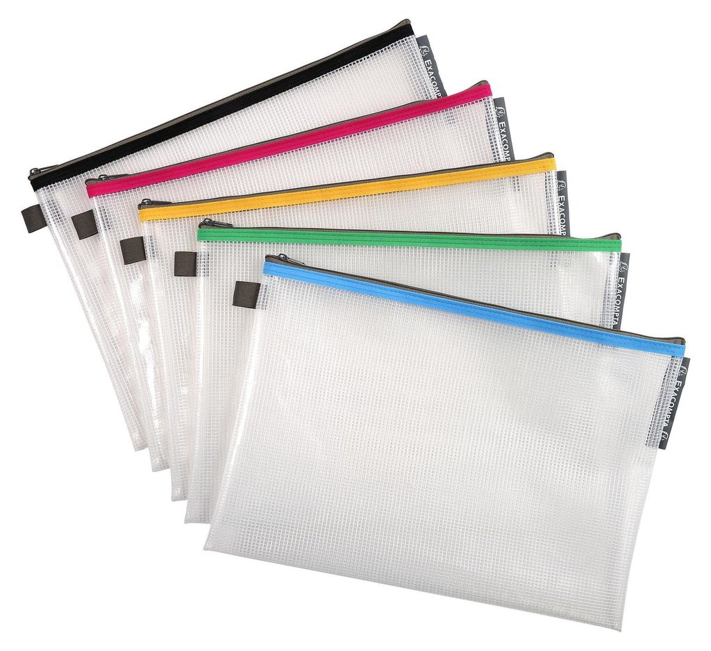 Exacompta 34150E Tasche EVA Reißverschluss flexibel PP DIN Produktbild 