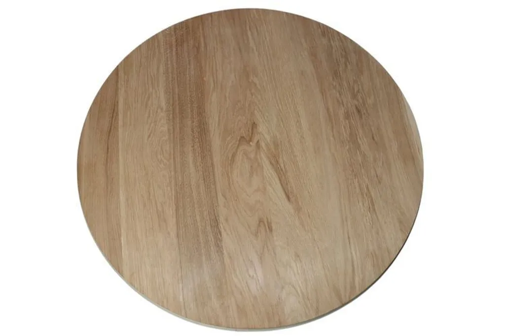Plateau de table rond chêne rustique 50cm - Bois massif épaisseur 20mm