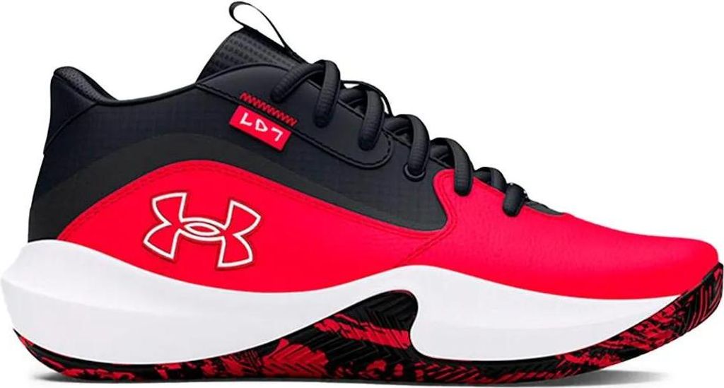 Under Armour Gs Lockdown 7 basketbalschoenen, rood, EU 40, Productafbeelding 