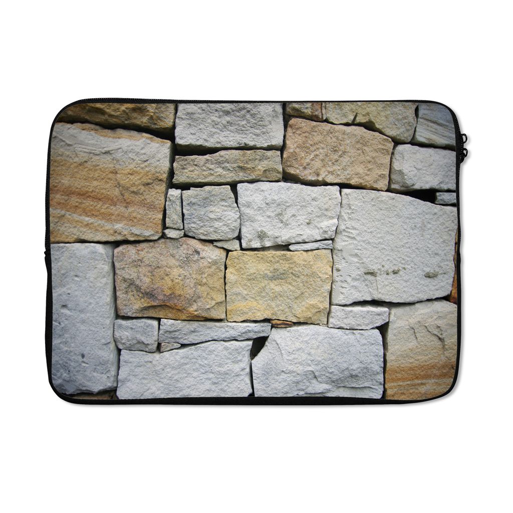 MuchoWow Laptop Hülle 14 ZollSteinmauer ohne Zement Laptoptasche - Laptoptasche - Stoßsicher - Schutzhaube