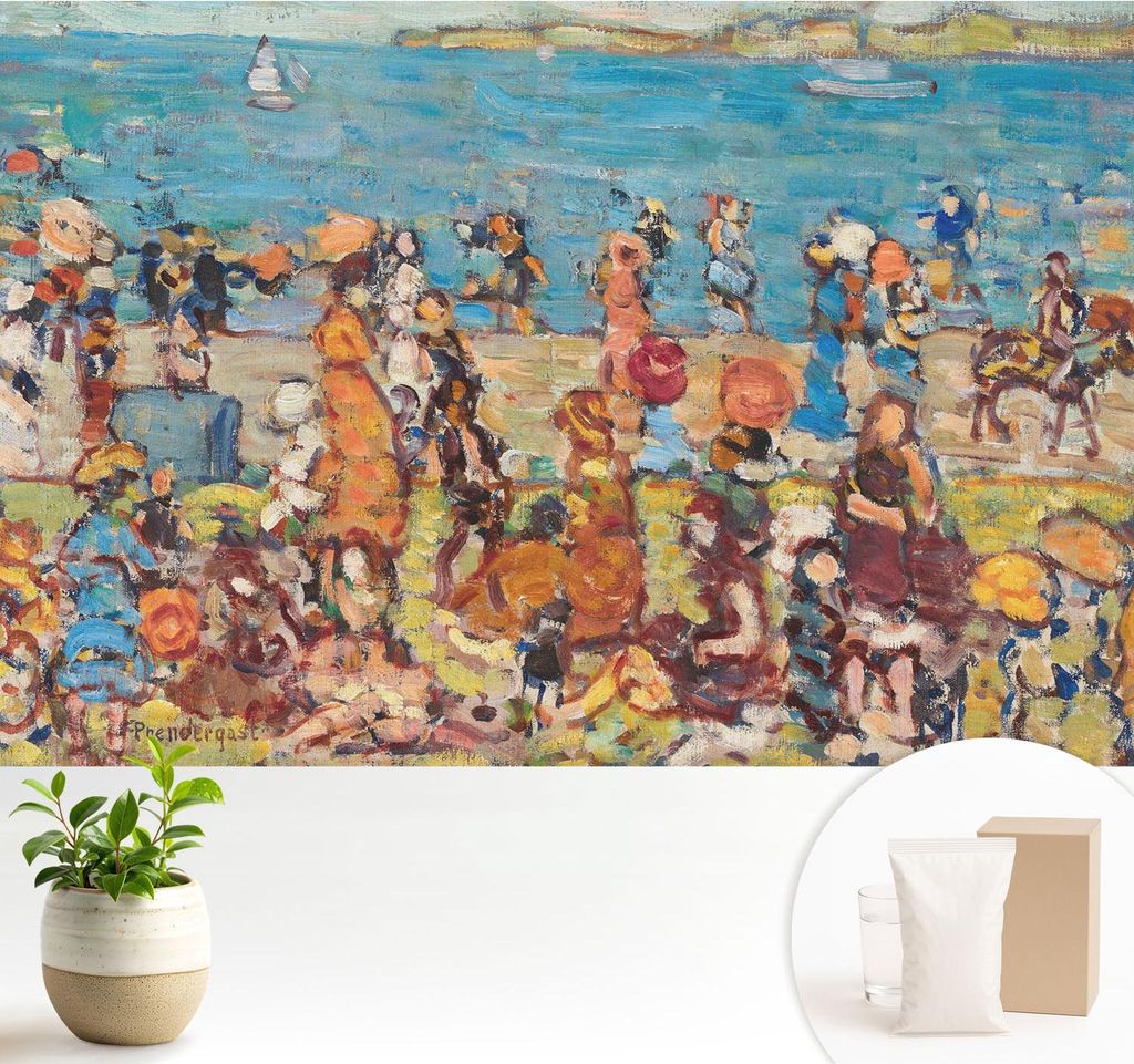 Fototapete - 104x70 cm - Tapete - Wandtapete - Wandbilder - Dekofolie - Tapete Folie - Wand - Dekoration - Wohnzimmer - Strandszene