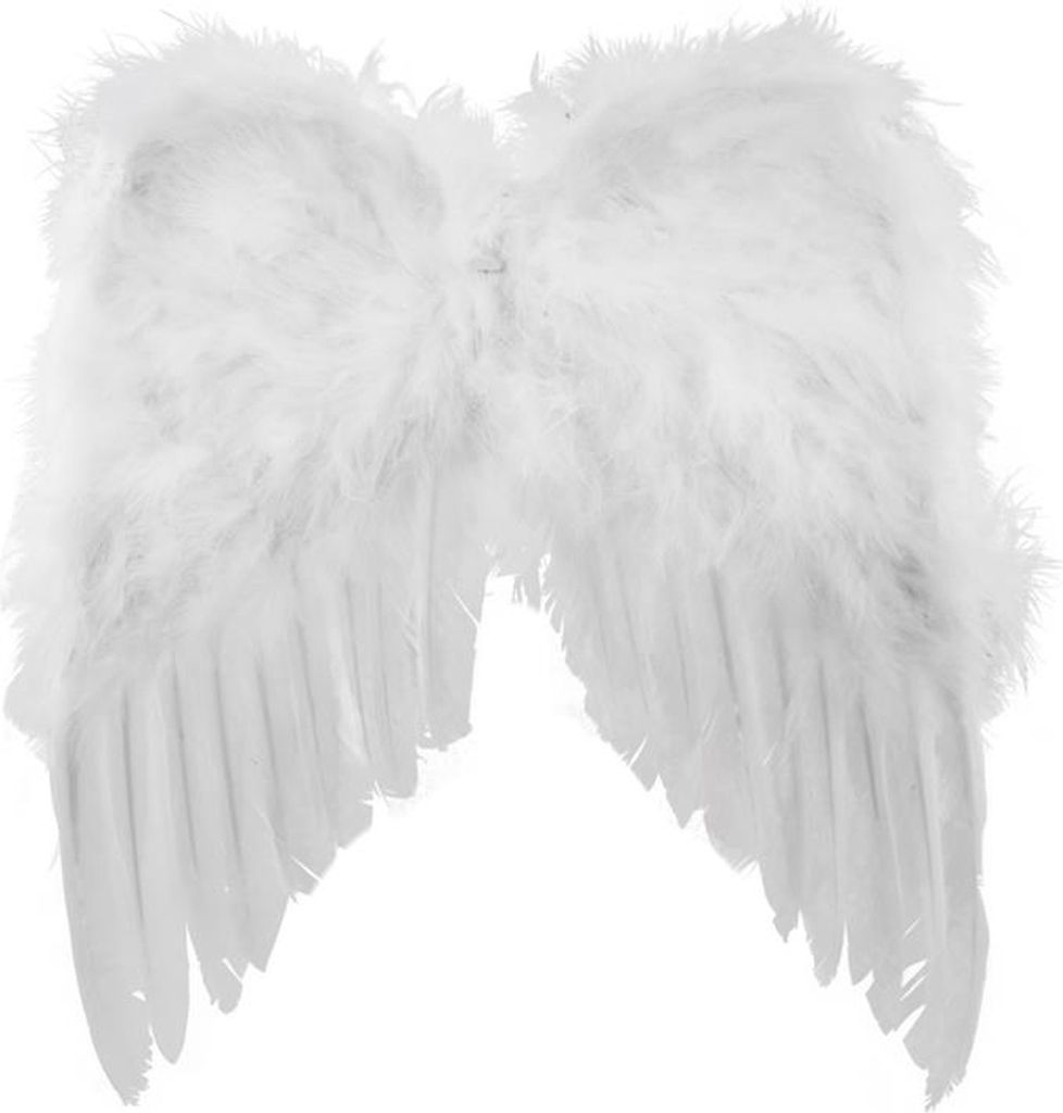 Ailes d'ange 40 x 36 cm pour enfants | Plumes blanches Image du produit 