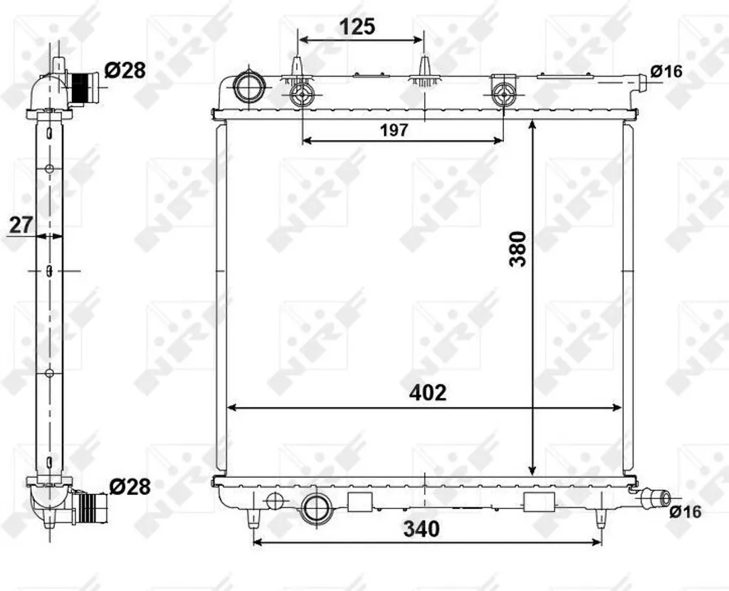Évitez la surchauffe : Radiateur NRF 50439 pour C3, 207 et 1007 - 1330C0