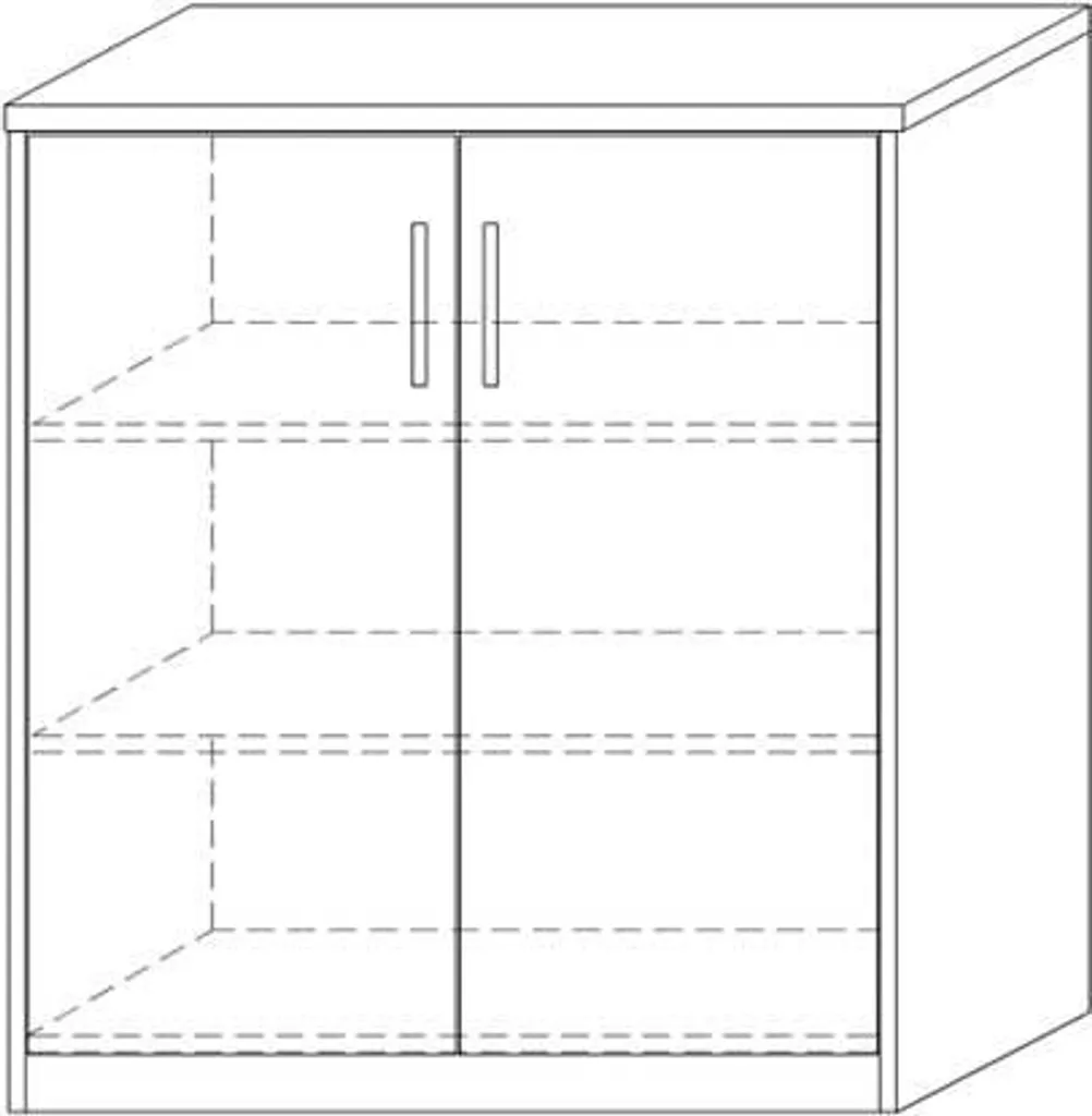 Commode de Chambre Spacio 84cm Chêne Gris - Solution Rangement Vêtements
