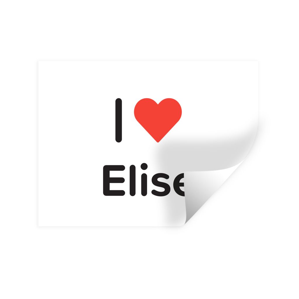 MuchoWow Wandtattoo Wandsticker Wandaufkleber Ich liebe - Elise - Mädchen 40x30 cm Selbstklebend und Repositionierbar - Faltenfrei