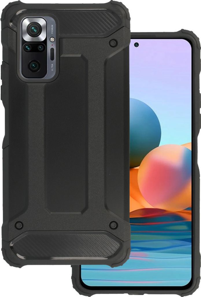 Hybrid Armor Hülle für Xiaomi Redmi Note 10 Pro/Pro Max - Schwarz KP26800