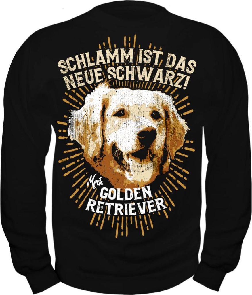 Herren Sweatshirt Golden Retriever Spruch