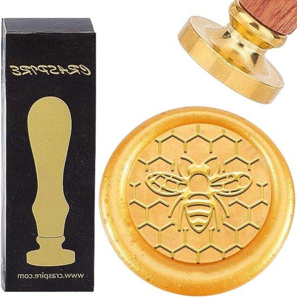 Goldschmiede-Stempel 25mm Vintage Messing mit Palissander-Griff für Hochzeitseinladungen und Scrapbooks.