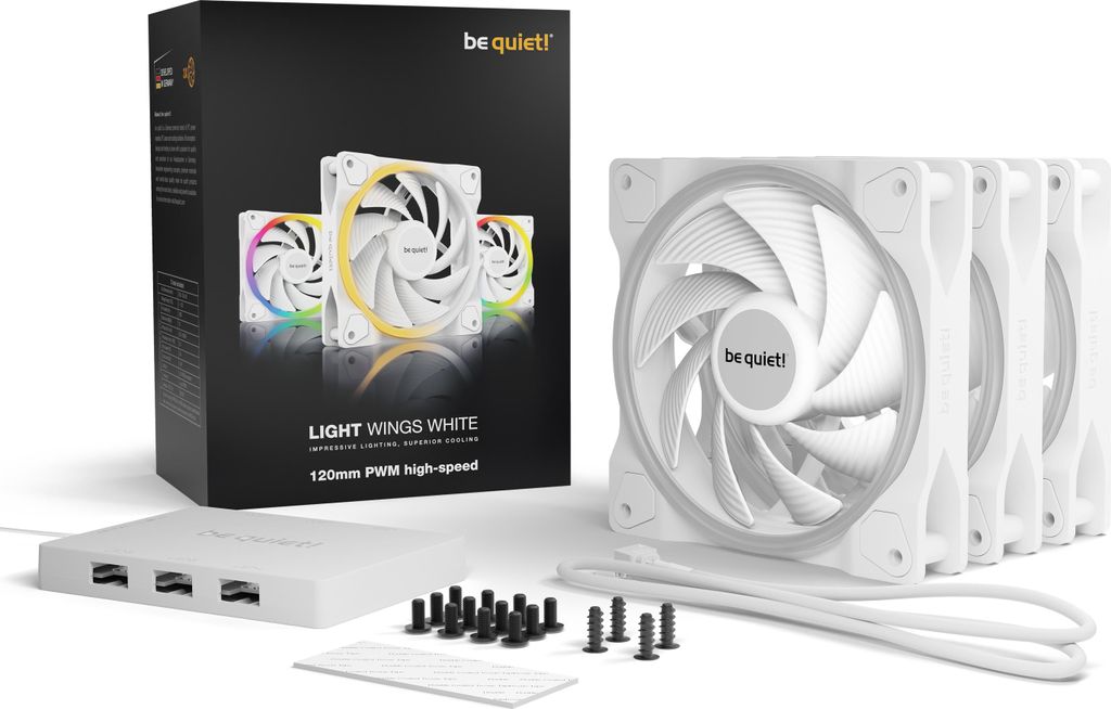 be quiet! Light Wings White 120mm PWM high-speed Produktbild 