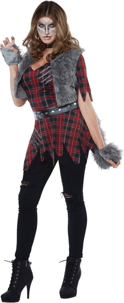 Werwolf Kostüm Set Grau - Realistisch Mit Ohren, Maske & Schwanz | Halloween Cosplay