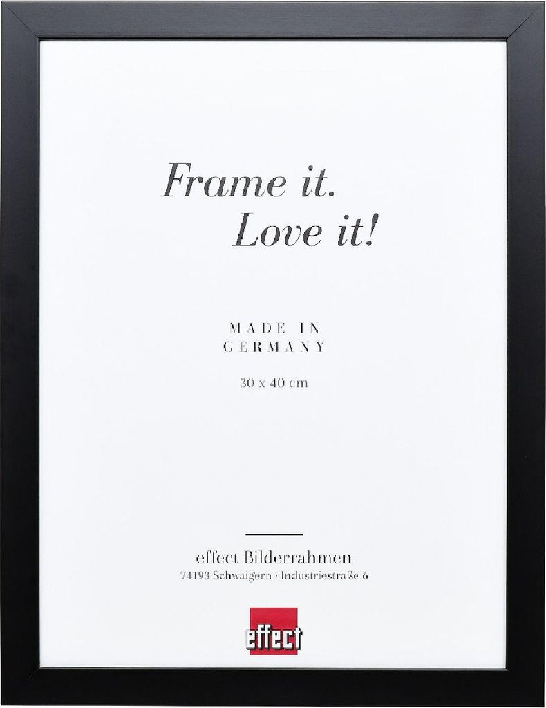 Effect Holzrahmen Profil Top Pro schwarz 30,5x91,5 cm Antireflexglas