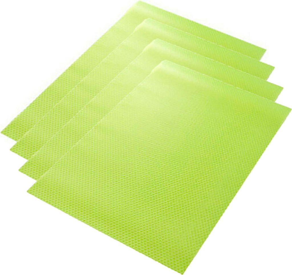 4pcs Peva Shelf Matte Antifouling Kühlschrank-Liner Anti-Skid-Pad-Tisch-Tischematen-Grün