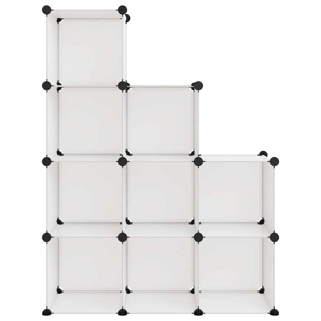 Meuble de rangement 9 cases modulables en plastique PP transparent - 3
