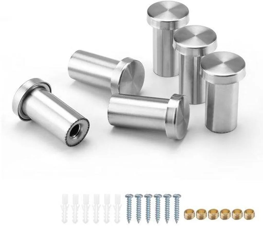 Patère de douche murale robuste en inox argenté, pack de 2 unités fixes