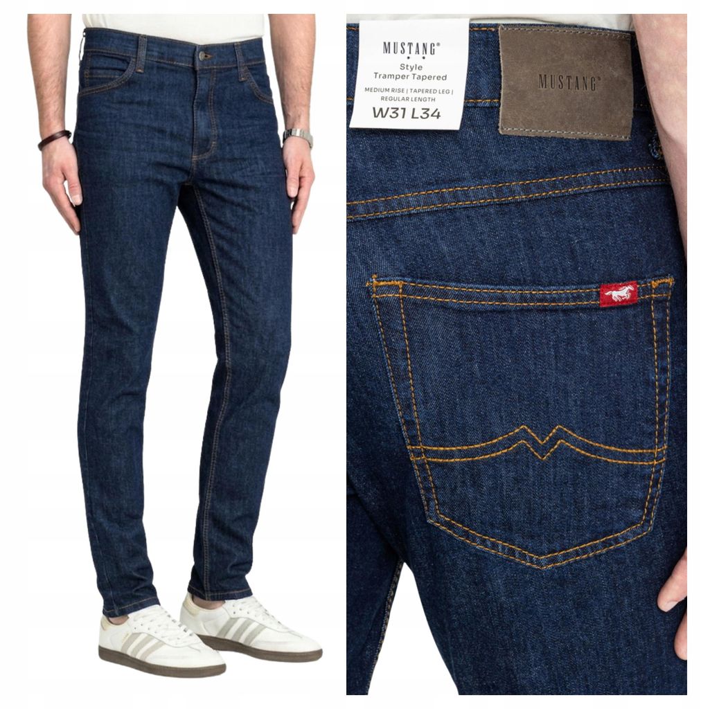 MUSTANG | Tramper Tapered Herrenjeans, blauer Denim, W32 L36