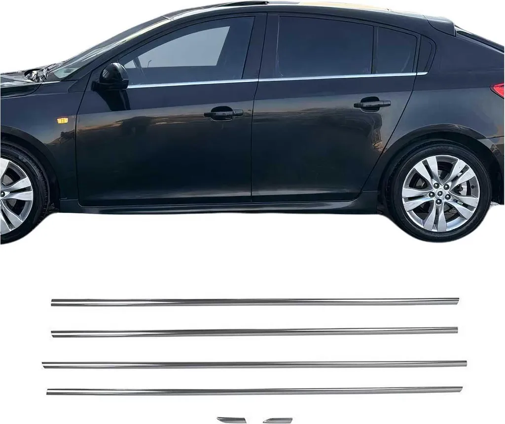 Baguettes de Finition de Vitre pour Chevrolet Cruze 2011-2016 en Inox 6Pcs