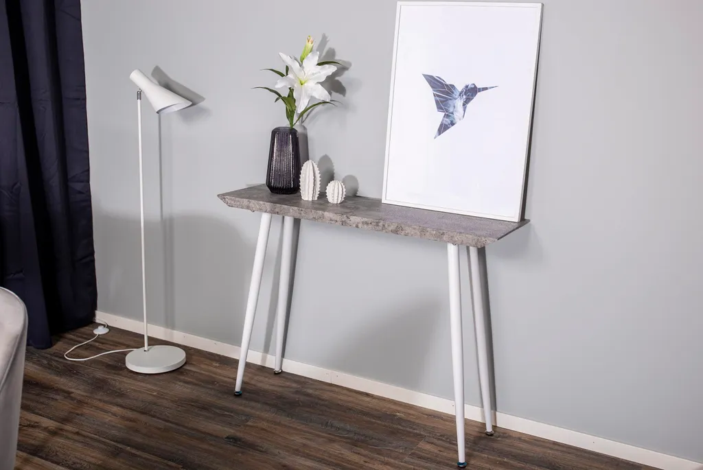 Petite Table Basse d'Appoint Edge Blanche pour Salon et Chambre Cosy