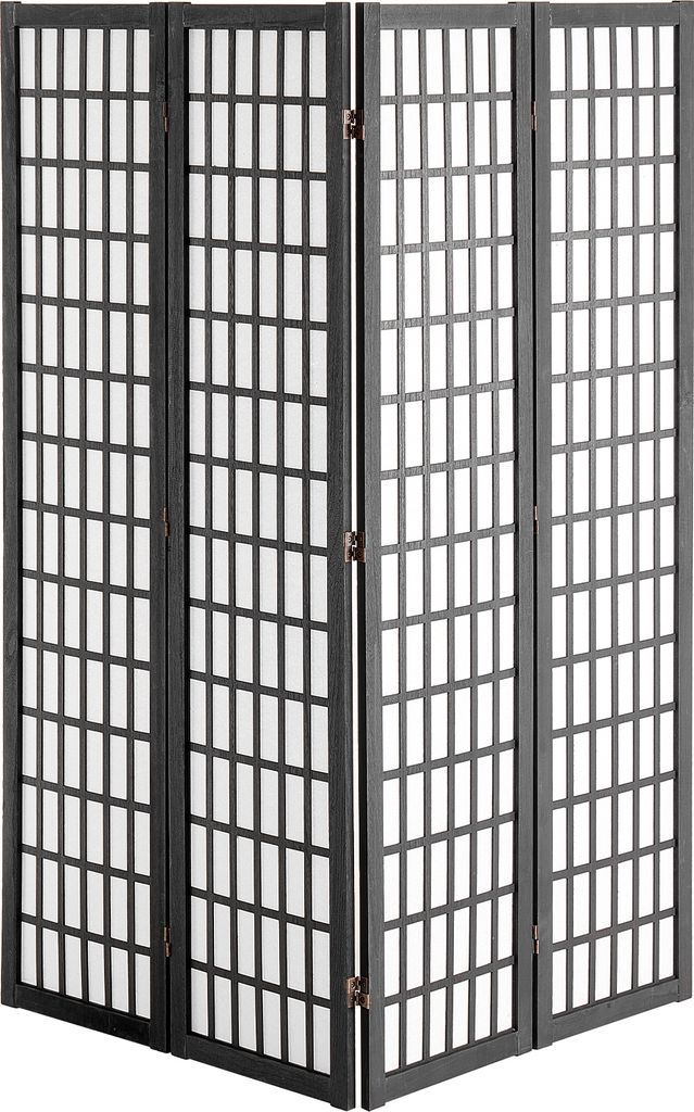 SucceBuy-Raumteiler – 4-teiliger japanischer Sichtschutz, faltbar, Innentrennwand aus Holz zur Raumtrennung zu Hause, im Büro, Restaurant und Sc...