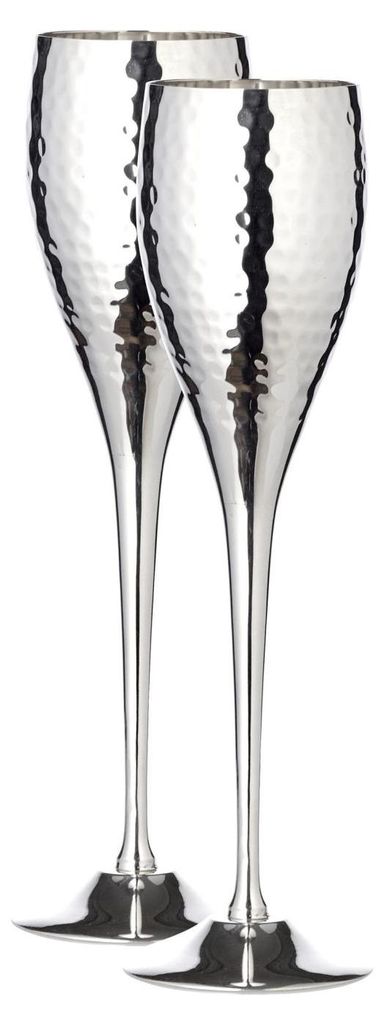 EDZARD Sektkelch Dodo gehämmert 2er Set H 23 cm Produktbild 