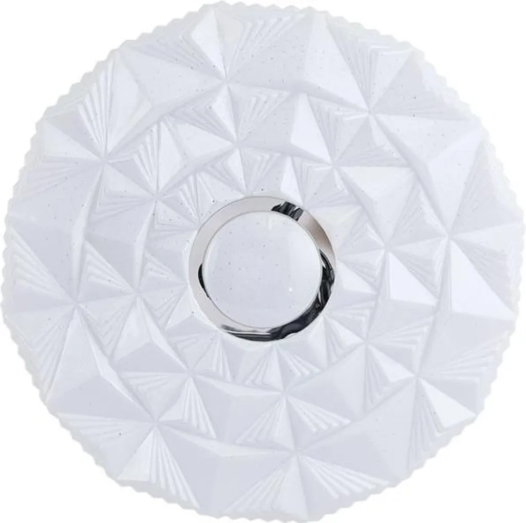 Plafond decorativo a soffitto per soggiorno camera da letto forme triangolari bianco rotondo Ø27cm colore neutro LED 12W KELMI Italux