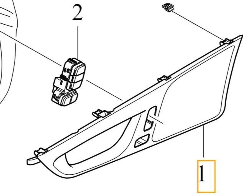 Habillage porte Volvo 31490195 pour système son Bowers Wilkins S60