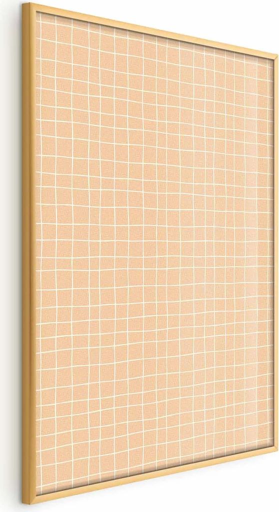 Posterpapier Poster - Lines and Noise - a wavy grid in shades of orange 60x90 cm Muster f-C-10092-ao-a