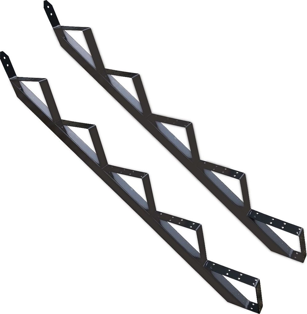 Treppenrahmen 5 stufig Stahl-Treppe Anthrazit Treppenholm Geschosshöhe 91cm