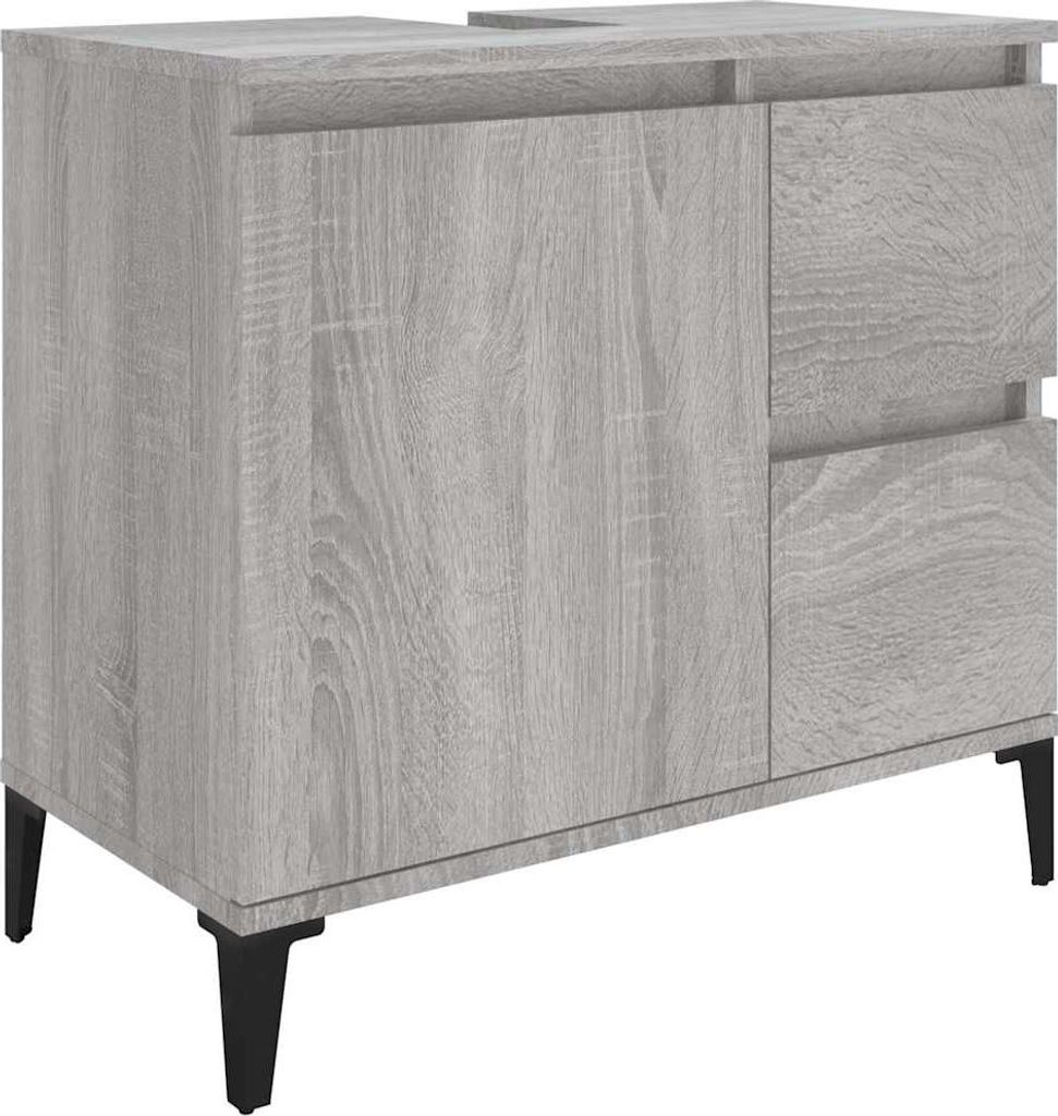 vidaXL Kúpeľňová skrinka Grey Sonoma 65x33x60 cm Drevo Obrázok produktu 