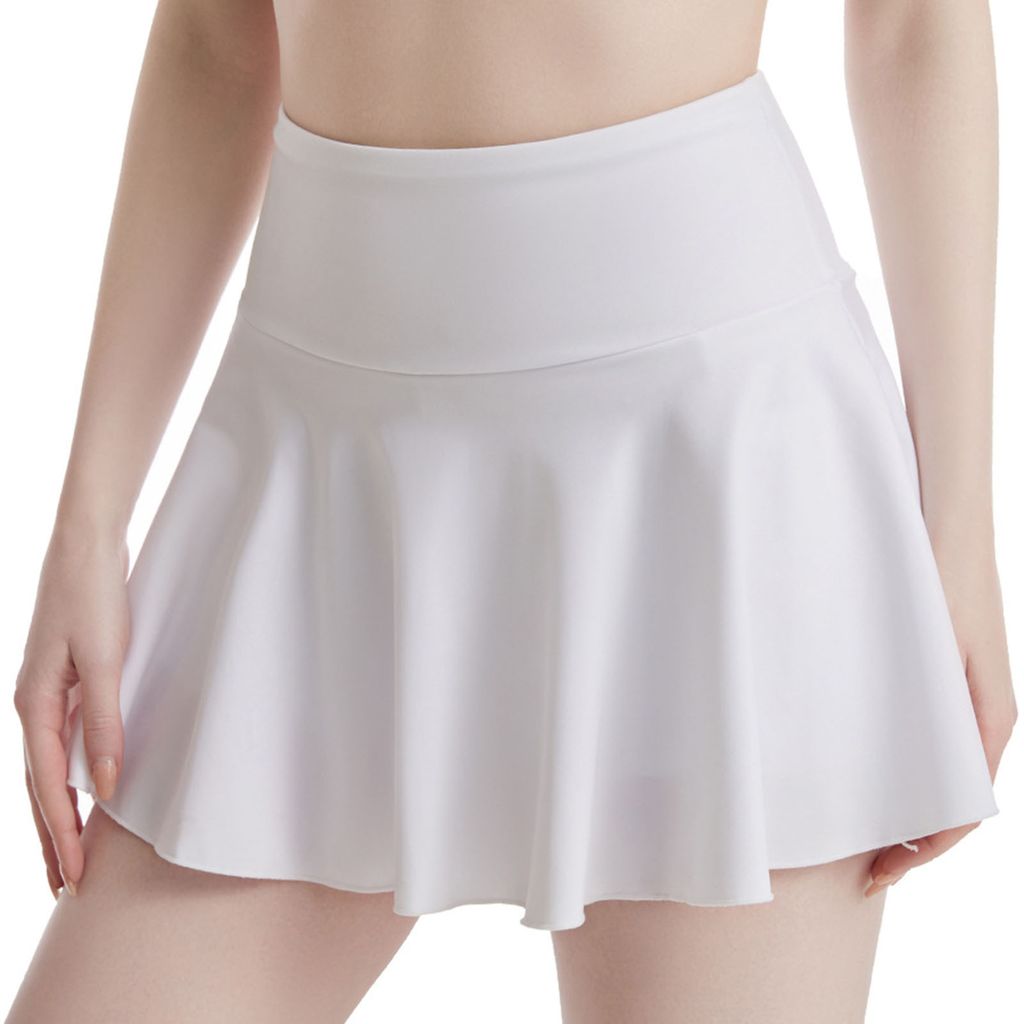 Damen-Tennisröcke mit Taschen, einfarbig, leicht, weich, elastisch, atmungsaktiv, zum Laufen, Joggen, Sport, Golf, Rock für Mädchen