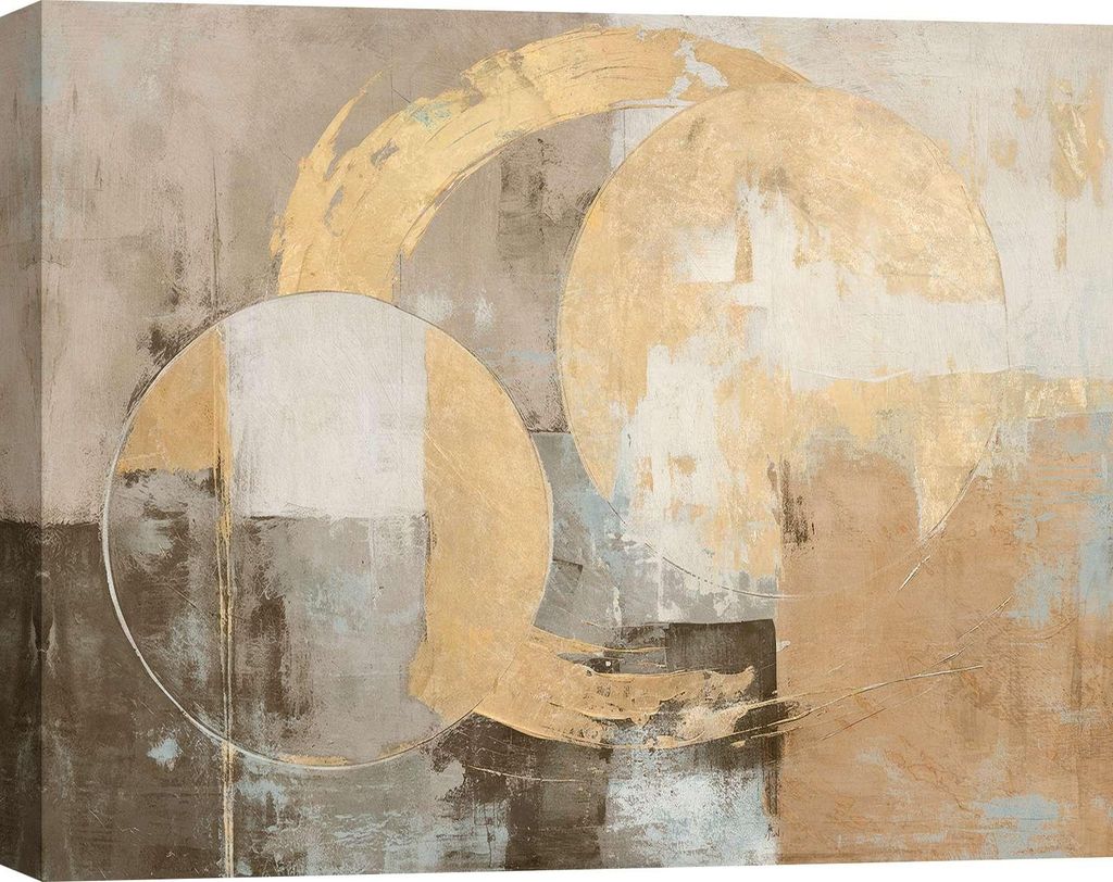 Leinwandbilder, abstrakt vergoldet - Jim Stone - Rule of Attraction - 60 x 40 cm