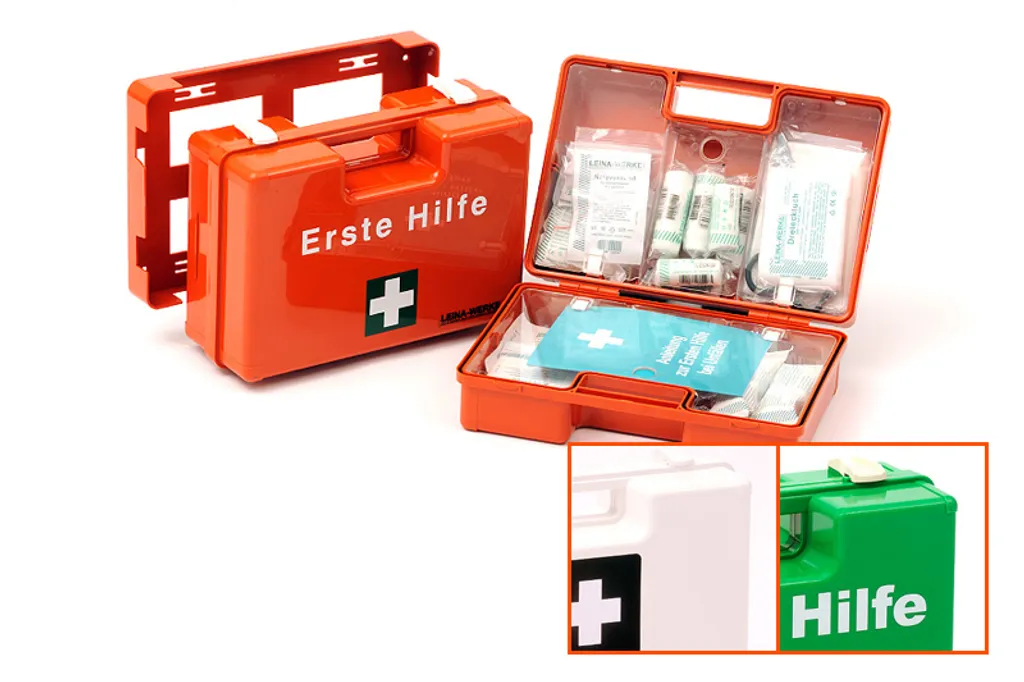 Coffret de secours vide en plastique orange Leina pour voiture et camion
