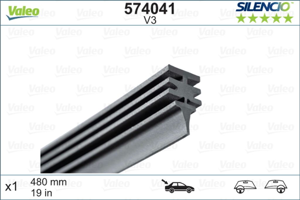 VALEO 574041 480mm Wischgummi Wischergummi Scheibenwischergummi