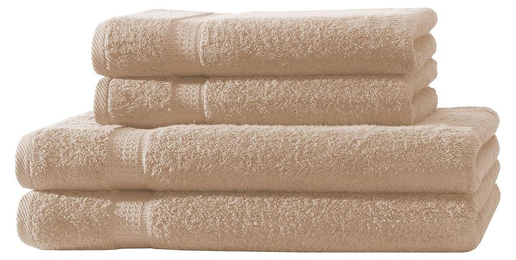 4er Set Frottee 2x Handtücher 2x Duschtücher Elegance 100% Produktbild 