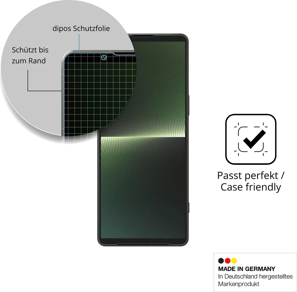 Dipos 2x Pellicola Protettiva Cristallo Per Sony Xperia XZ1, Taglio Laser Made In Germany, Antigraffio, Senza Bolle - 2