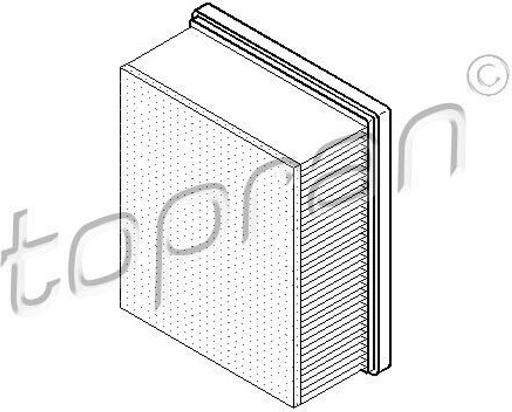 TOPRAN 721 012 - OE 1444 QE Luftfilter für Xsara, 206 CC (2D), 206 (2A/C), 206 SW (2E/K)