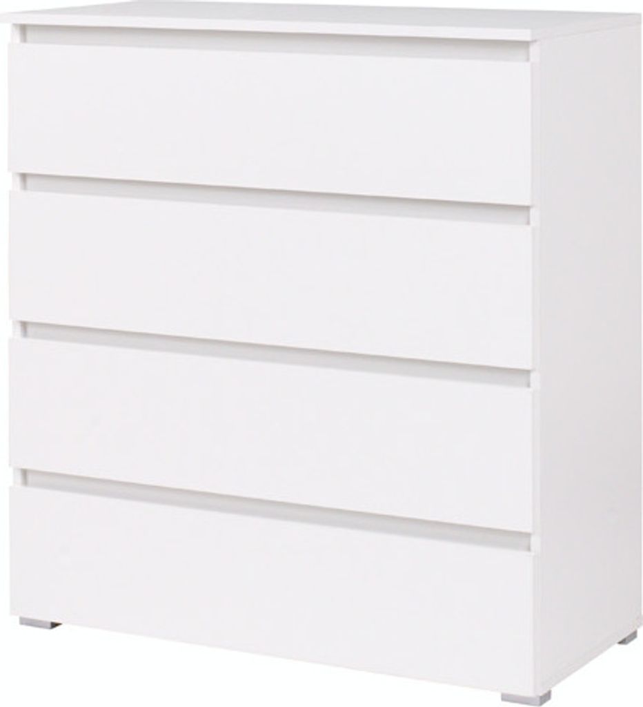Klassische Kommode, Kommode, Wohnzimmer, Schlafzimmer, Kinderzimmer, Jugendzimmer - MOON (Weiß) M4