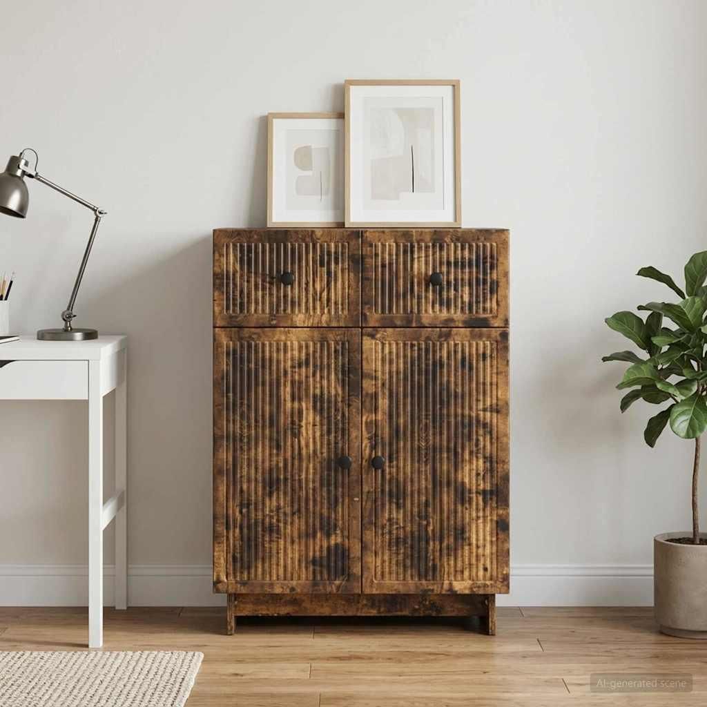 Maison Exclusive - Sideboard Geräucherte Eiche 66 x 34,5 x 90 cm Holzwerkstoff
