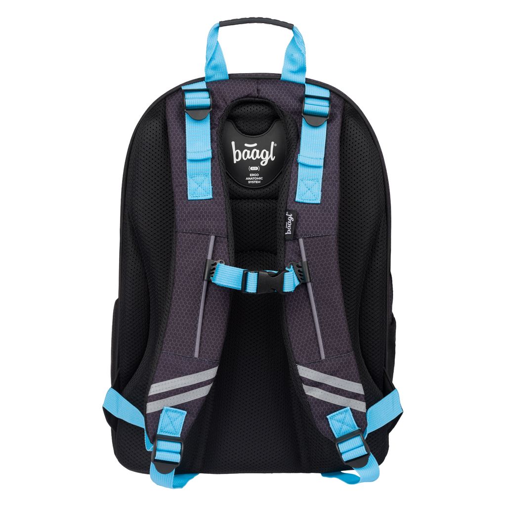 Baagl Schulrucksack für Jungen Teenager - Skateboard Produktbild 4