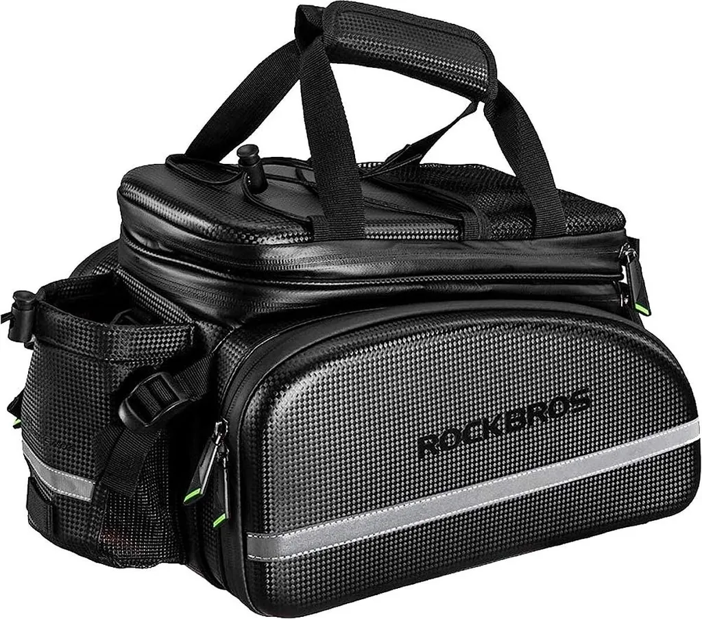 Sacoche de porte-bagages vélo pour voyage et vélotaf, volume ajustable