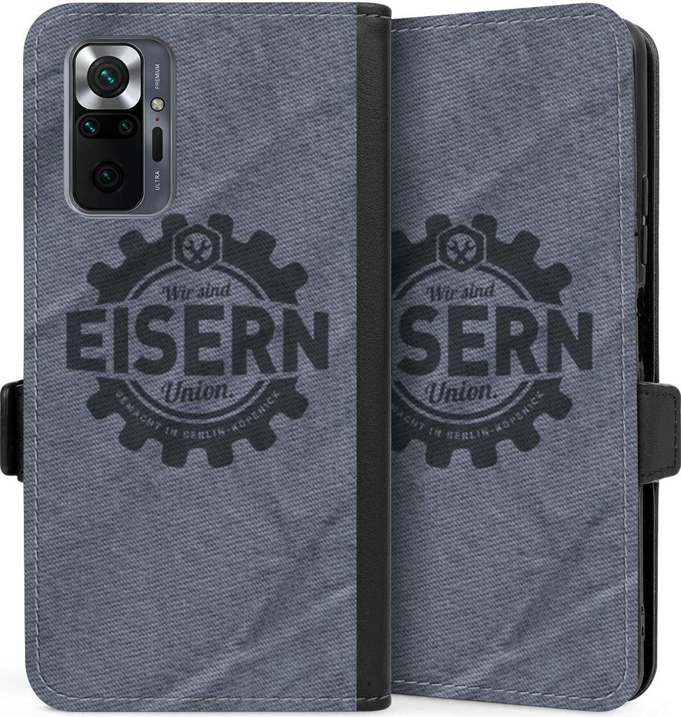 DeinDesign Klapphülle für Xiaomi Redmi Note 10 Pro Handytasche Lederhülle Tasche 1. FC Union Berlin FCU Offizielles Lizenzprodukt