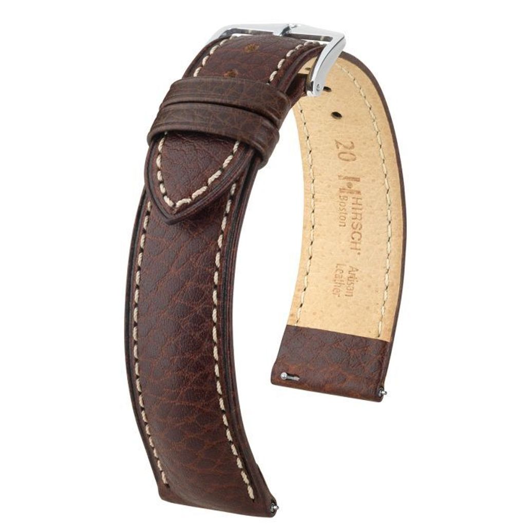 Hirsch Uhrenarmband Boston M braun 16 mm