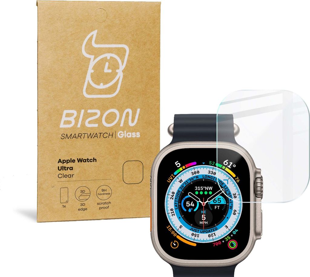 Bizon Glass Clear Tempered Glass für Apple Watch Ultra 2/1 Produktbild 