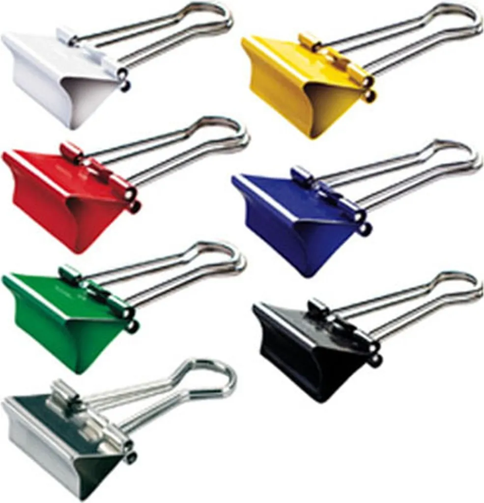 Set 12 Clip Foldback 19mm Colorate - Organizer Ufficio e Casa Smart