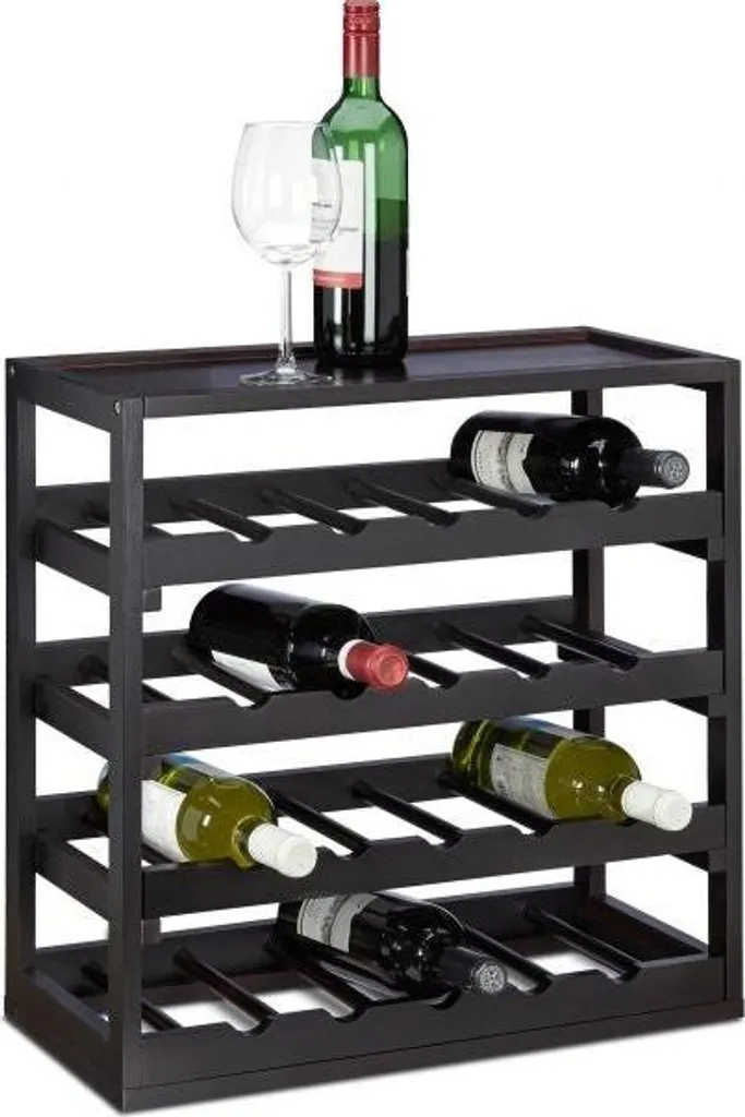 Range-bouteilles horizontal en chêne clair - Casier à vin empilable