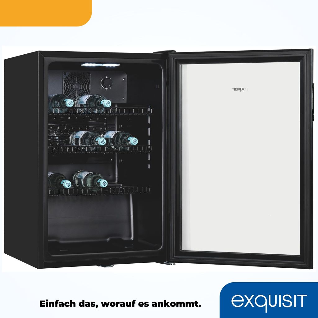 Exquisit Glastürkühlschrank GKS120-GT-160C schwarz | Produktbild 5