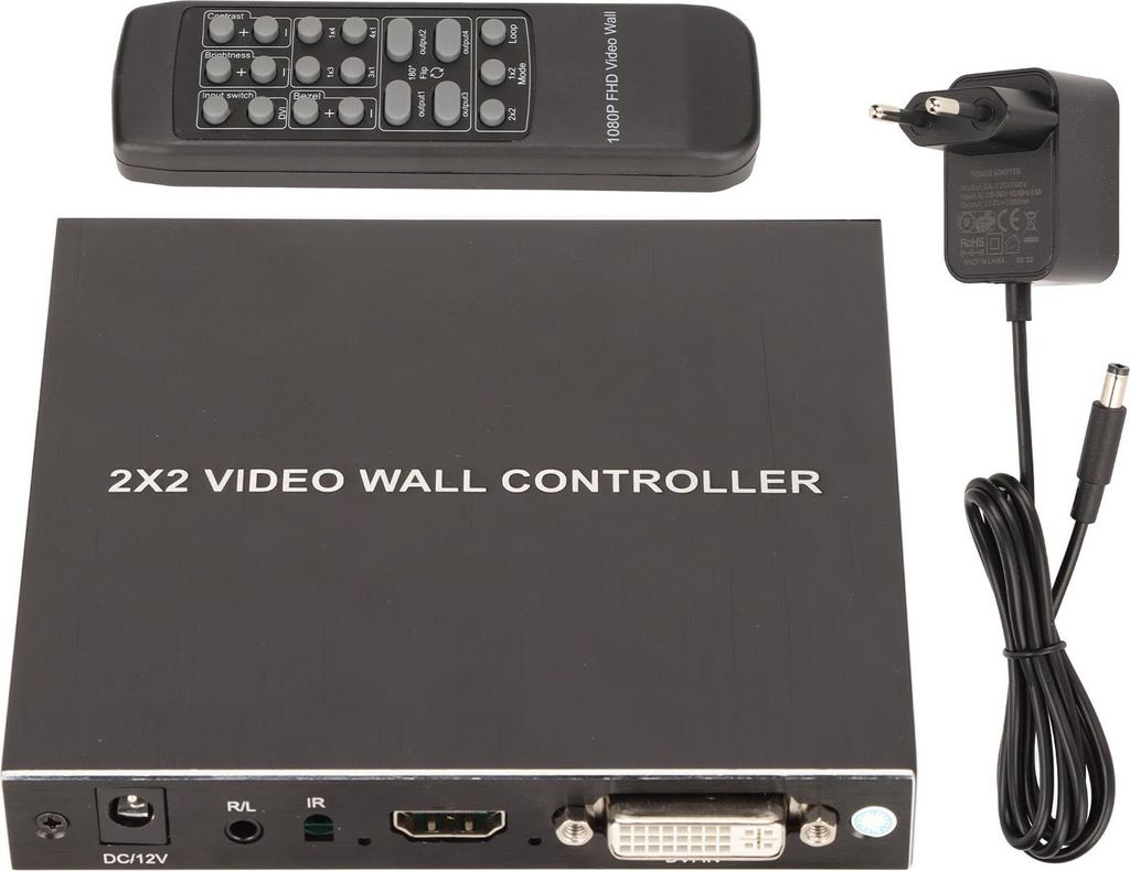 DVI -TV -Wand -Video -Controller 180 Grad rotierender HD -Multimedia -Schnittstellen -Spleißprozessor mit Remote 100‐240V EU -Stecker