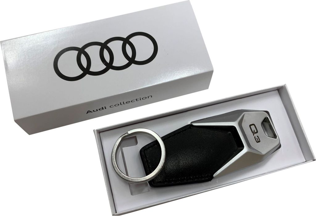 Autentico portachiavi Audi Q3 PREMIUM Logo chiave con Immagine del prodotto 
