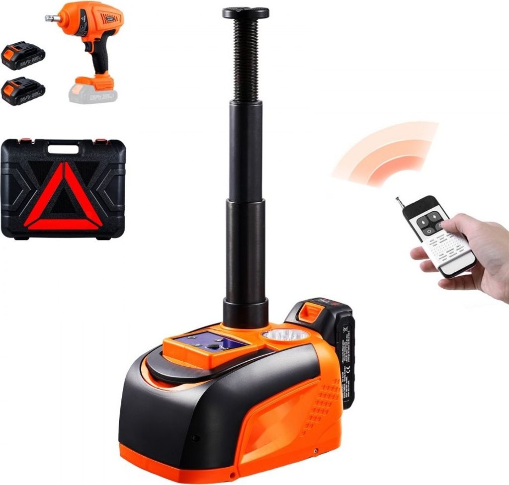 Elektrischer Wagenheber 5t - Tragbarer Wagenheber-Set mit Schlagschrauber - Wagenheber für Autos - Autozubehör