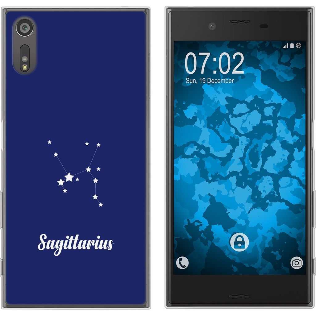 PhoneNatic Case kompatibel mit Sony Xperia XZs Silikon-Hülle SternzeichenSagittarius M5