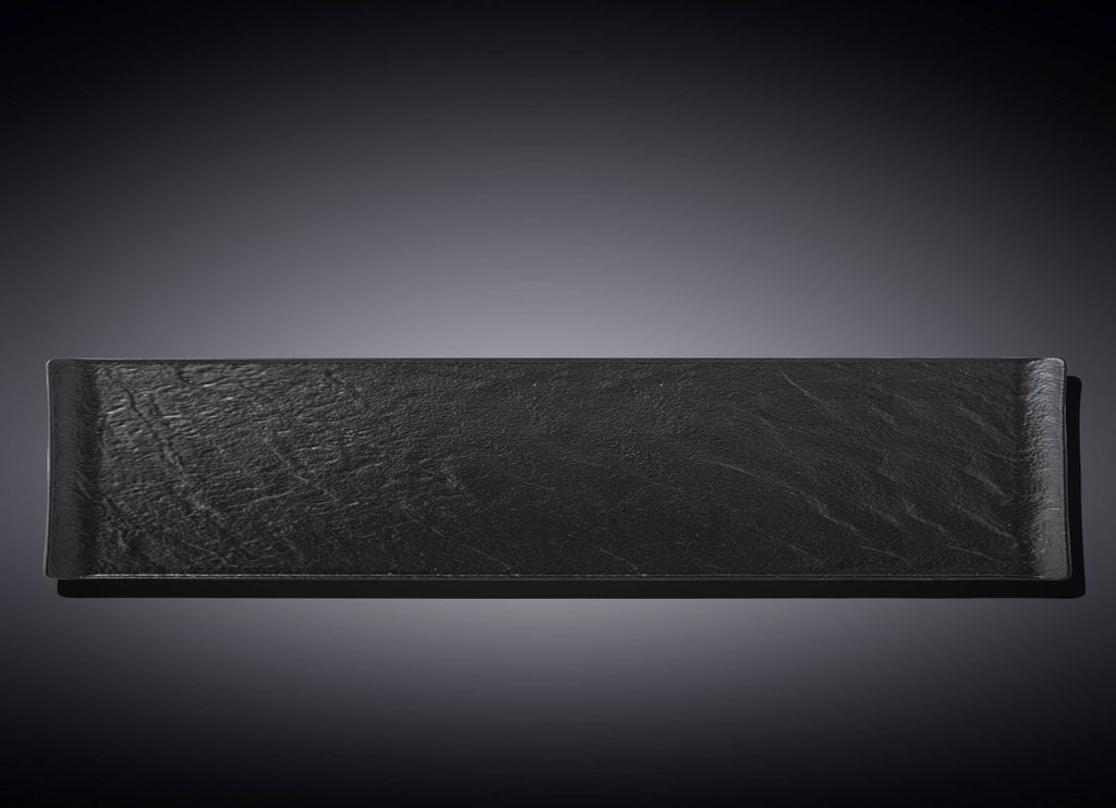 Wilmax Servierplatte 46,5 × 9,5 cm Schwarz aus Porzellan Produktbild 